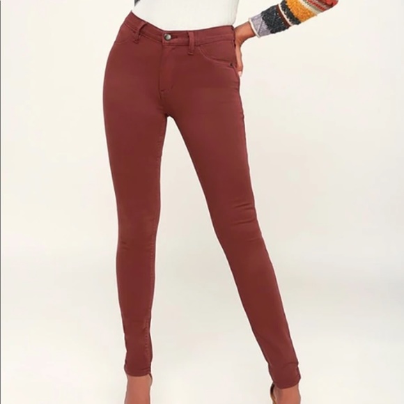 Free People Hi Waist Long Stretch Jeans NWT - Picture 10 of 14